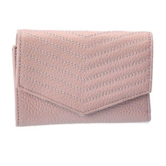 Ted Baker London Pink Quilted Chevron Wallet - Picture 1 of 5
